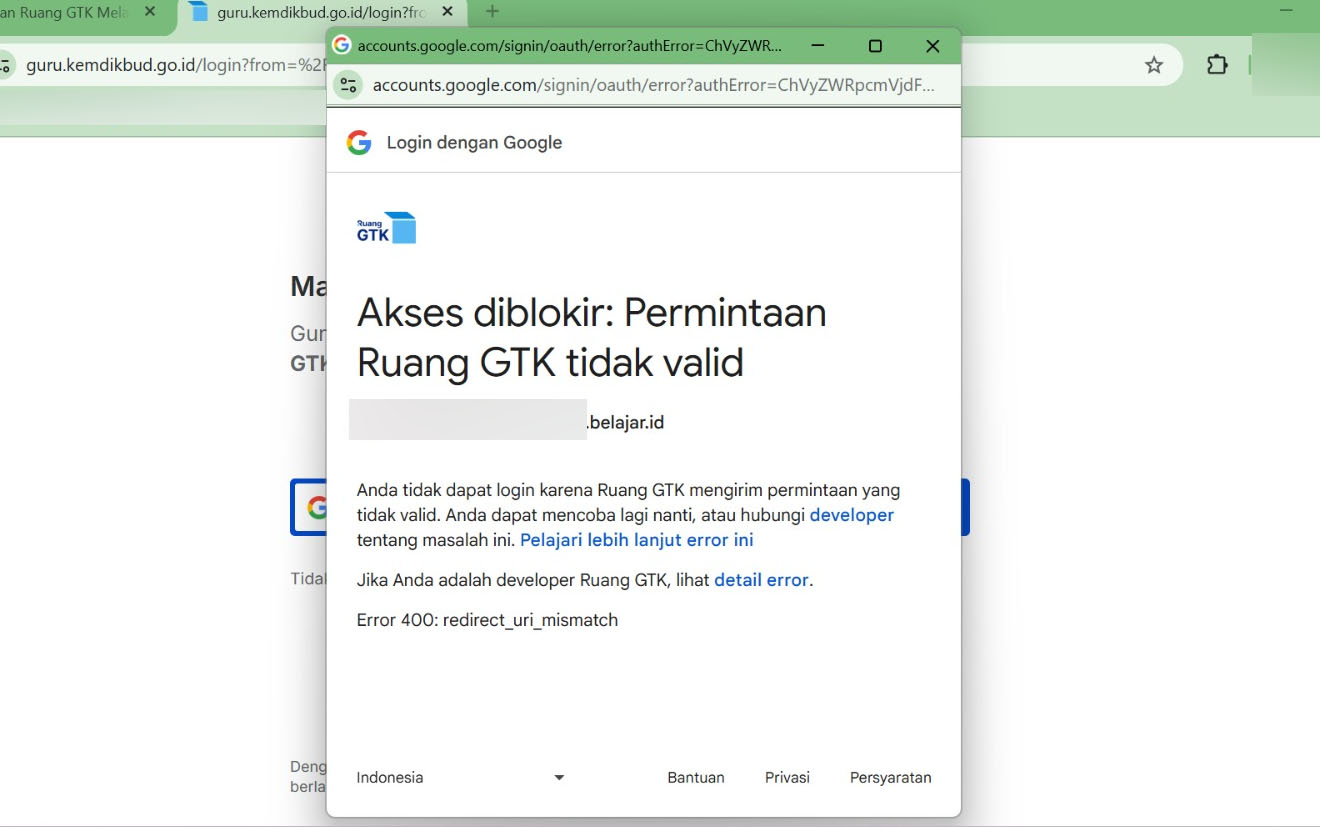 Guru Alami Kendala Login Ruang GTK 