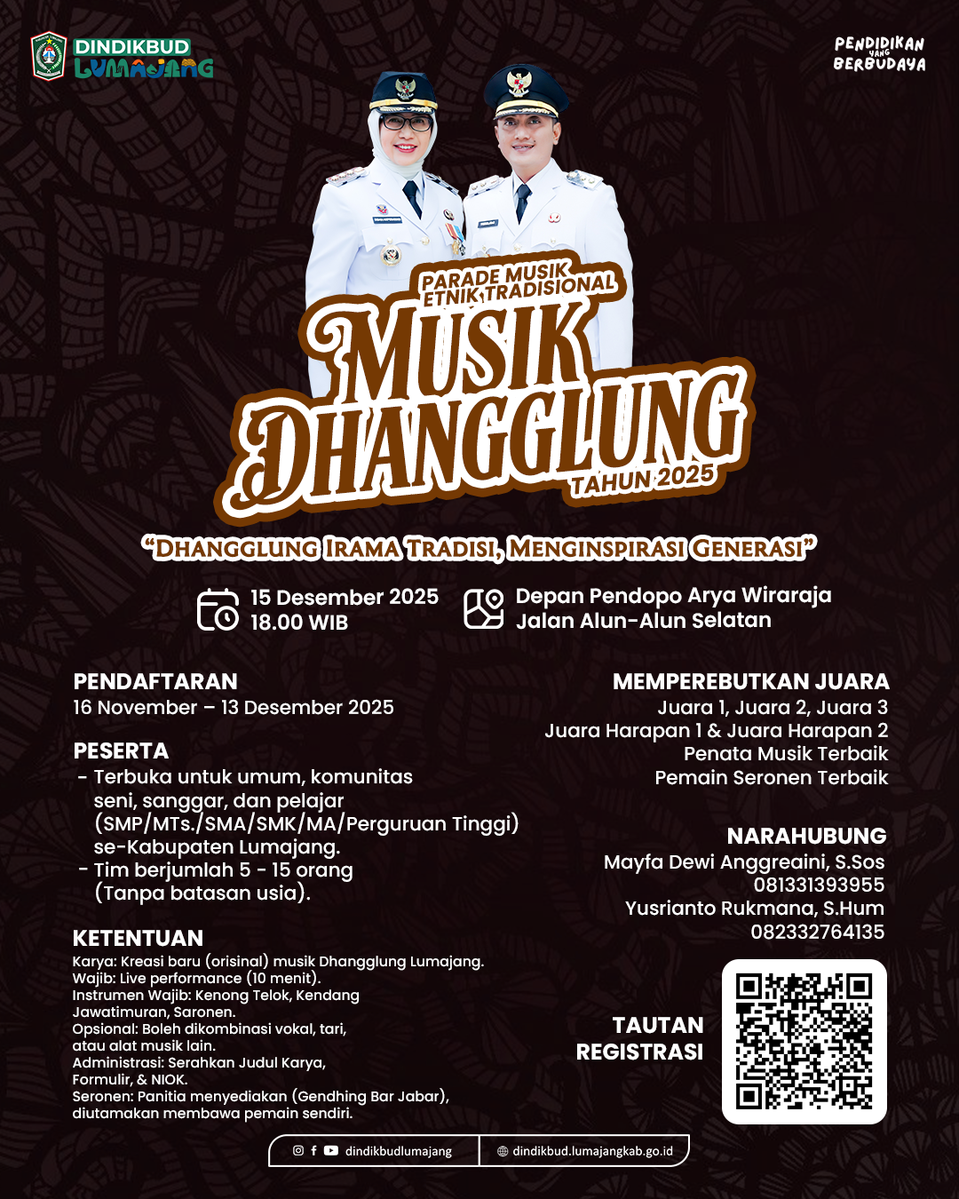 Dindikbud Lumajang Gelar Parade Musik Etnik Dhangglung 2025